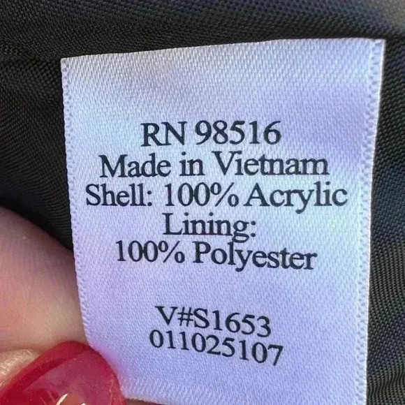 Coldwater Creek A-Line tweed Skirt Large black lined fringe business casual - Picture 7 of 7